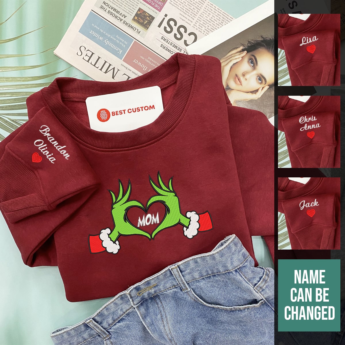 Mommy Grinch   Embroidered Apparel   Gift For Mother Christmas 1698051135233.jpg