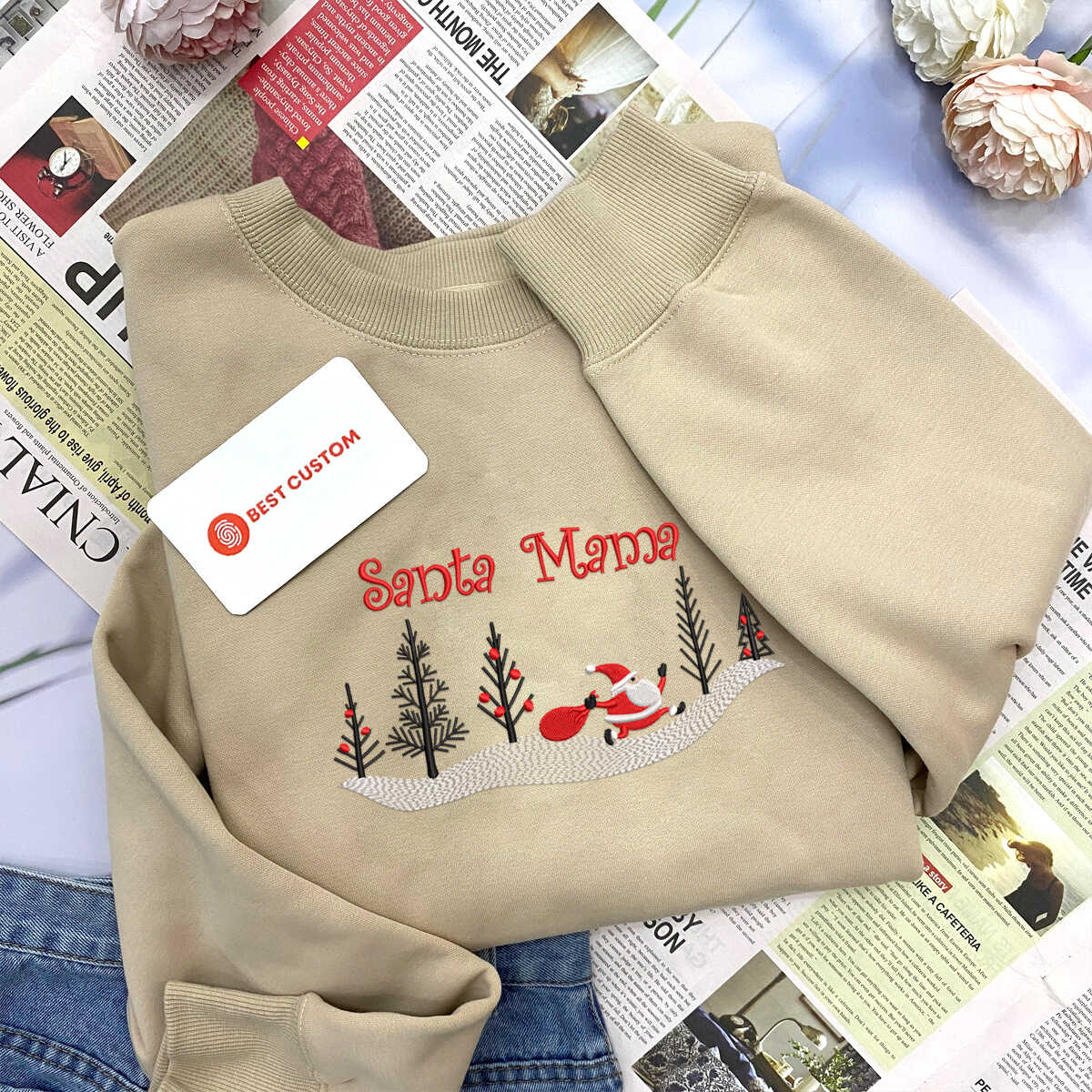 Mama Christmas   Embroidered Apparel   Christmas Gift For Mother 1698219288679.jpg