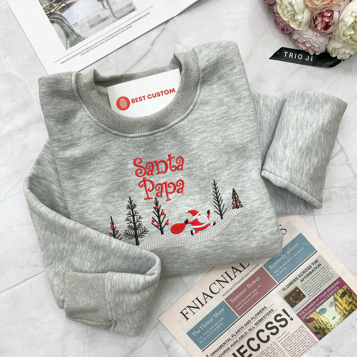 Papa Christmas   Embroidered Apparel   Christmas Gift For Father 1698285965833.jpg