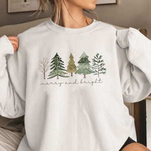Merry  Bright Watercolor Christmas Tree   Apparel   Christmas Gift 1698898716163.jpg