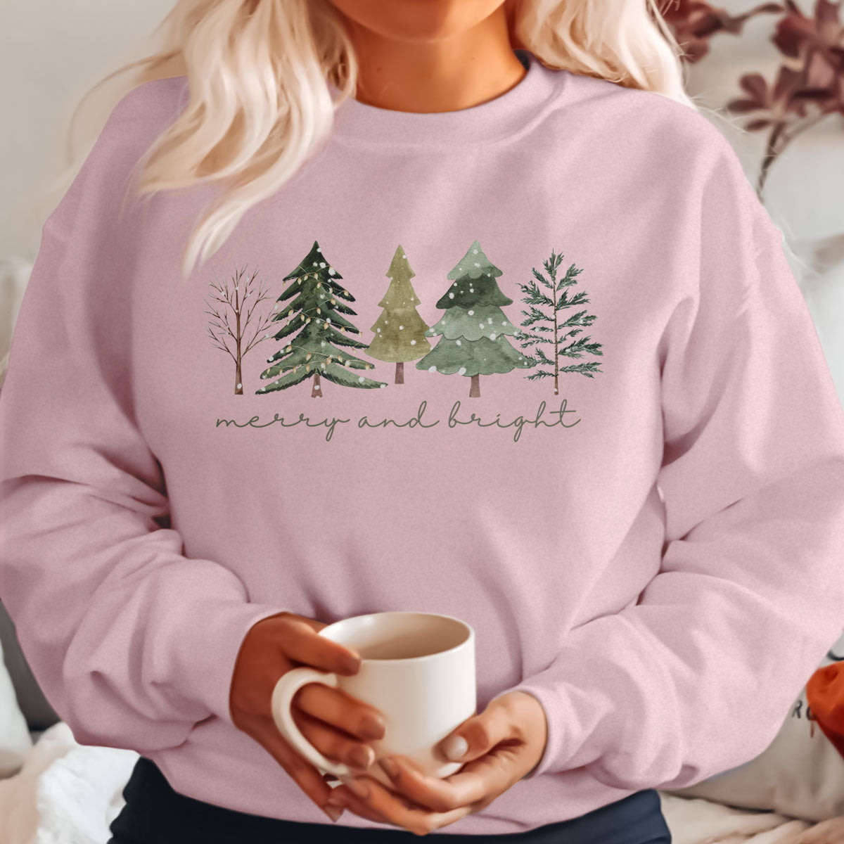 Merry  Bright Watercolor Christmas Tree   Apparel   Christmas Gift 1698898716222.jpg