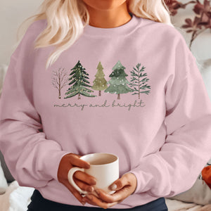 Merry  Bright Watercolor Christmas Tree   Apparel   Christmas Gift 1698898716222.jpg