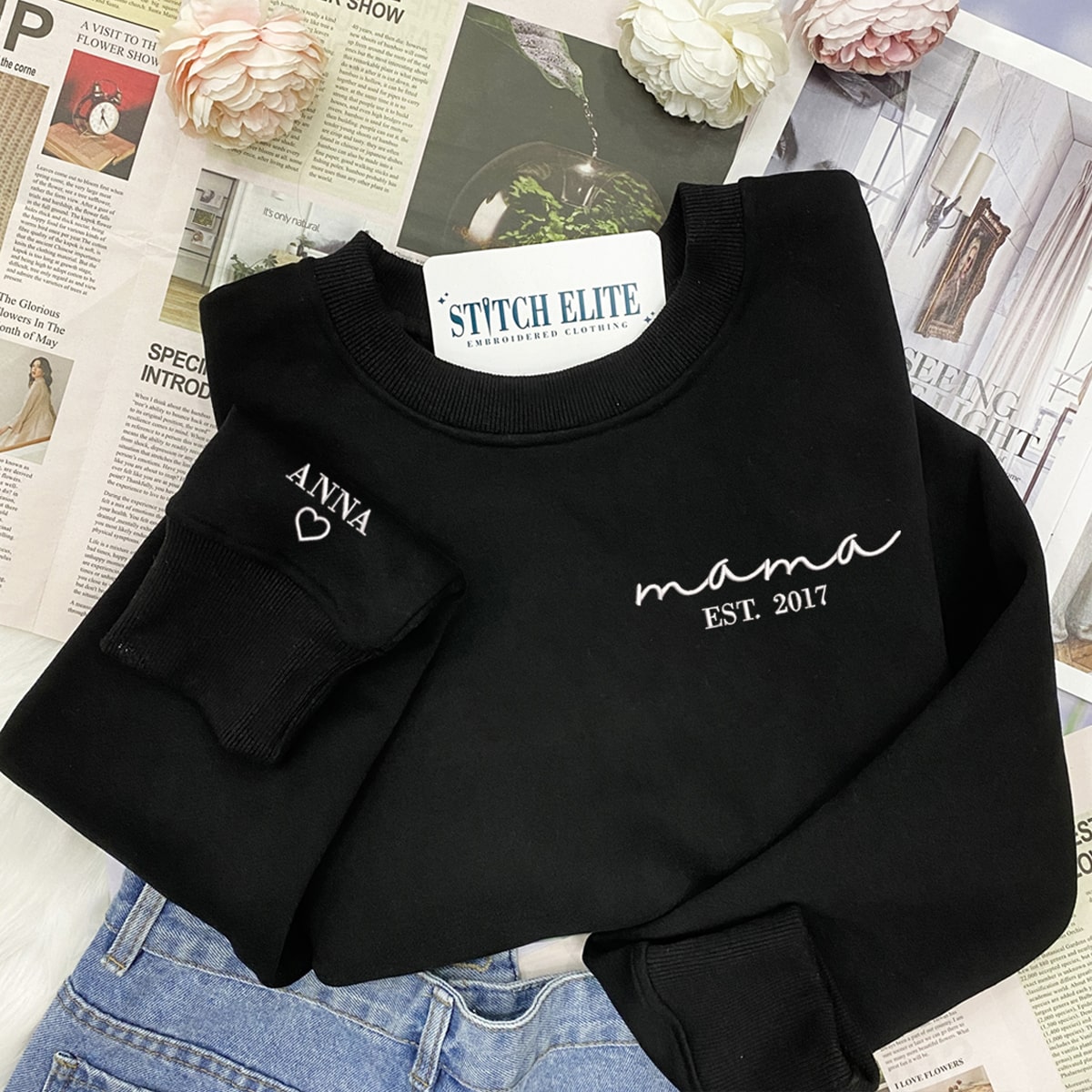 Mother With Kids Names   Embroidered Apparel   Gift For Mother 1698914483752.jpg