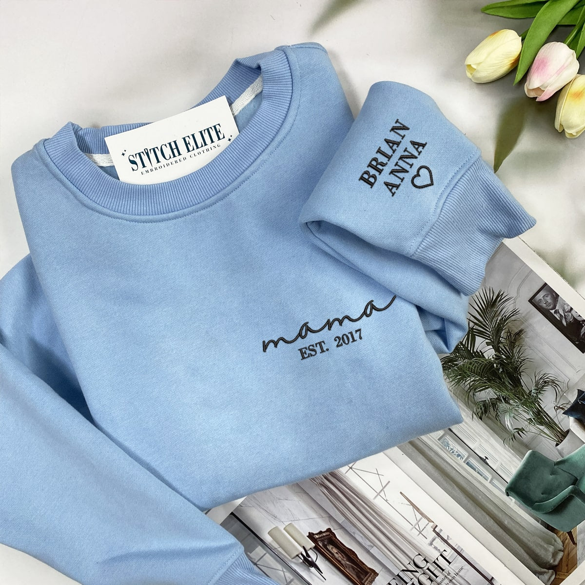 Mother With Kids Names   Embroidered Apparel   Gift For Mother 1698914483791.jpg