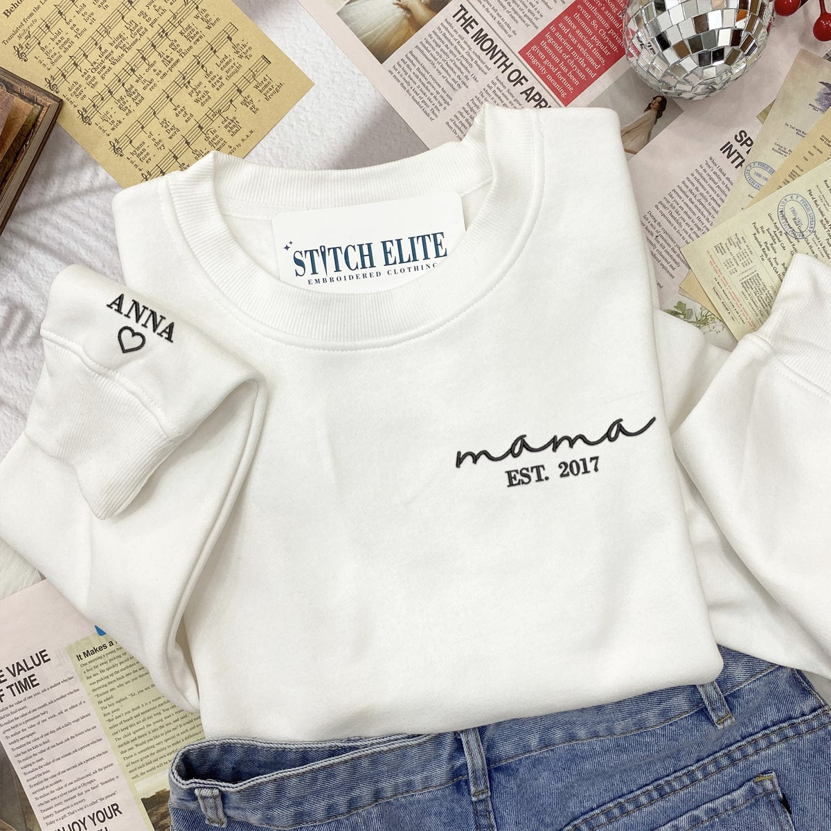 Mother With Kids Names   Embroidered Apparel   Gift For Mother 1698914483817.jpg