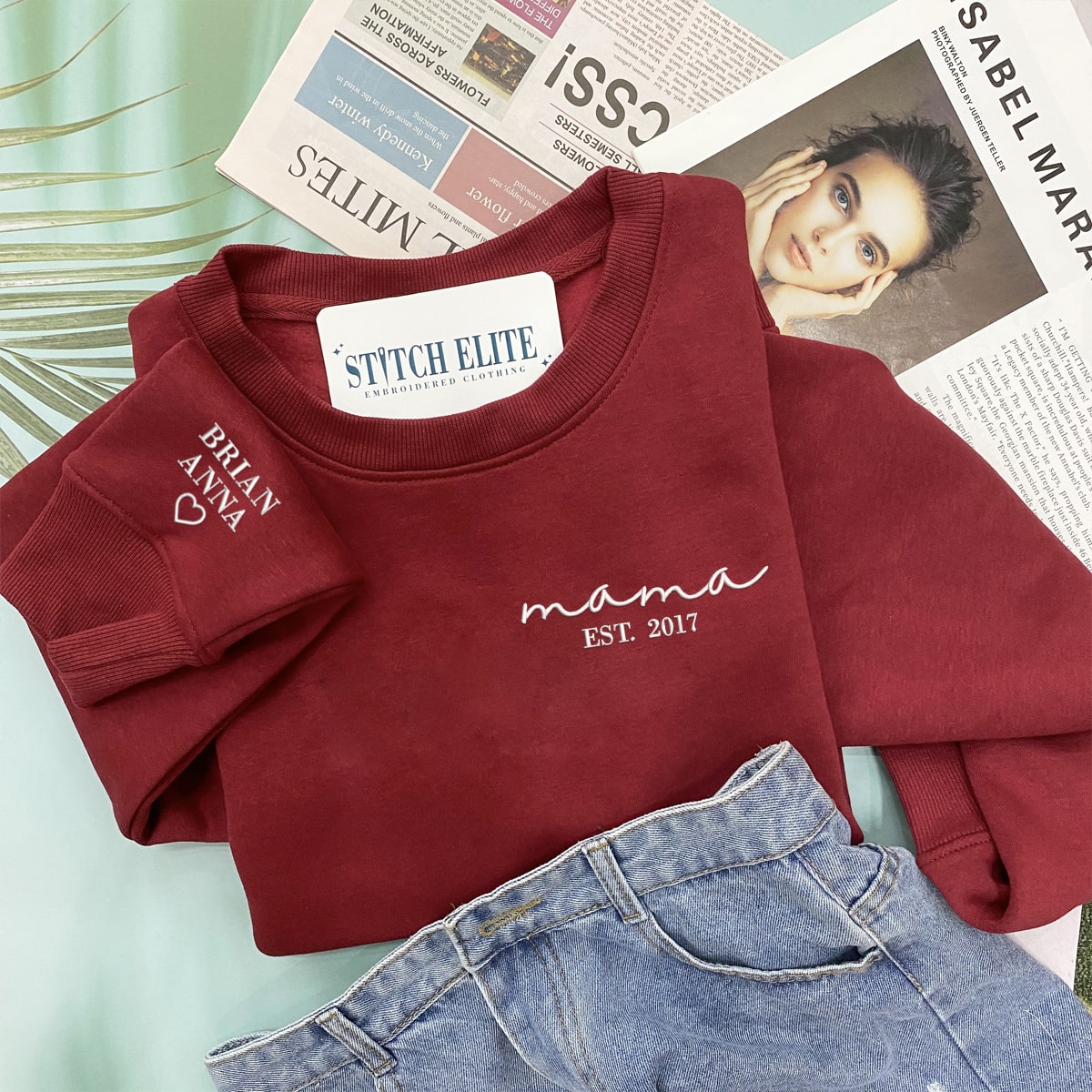 Mother With Kids Names   Embroidered Apparel   Gift For Mother 1698914483824.jpg