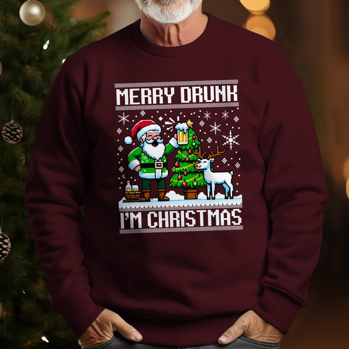 Merry Drunk, I'm Christmas - Ugly Sweatshirt - Christmas Gift For Grandpa 1698977070696.jpg