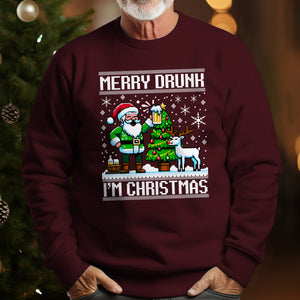 Merry Drunk, I'm Christmas - Ugly Sweatshirt - Christmas Gift For Grandpa 1698977070696.jpg