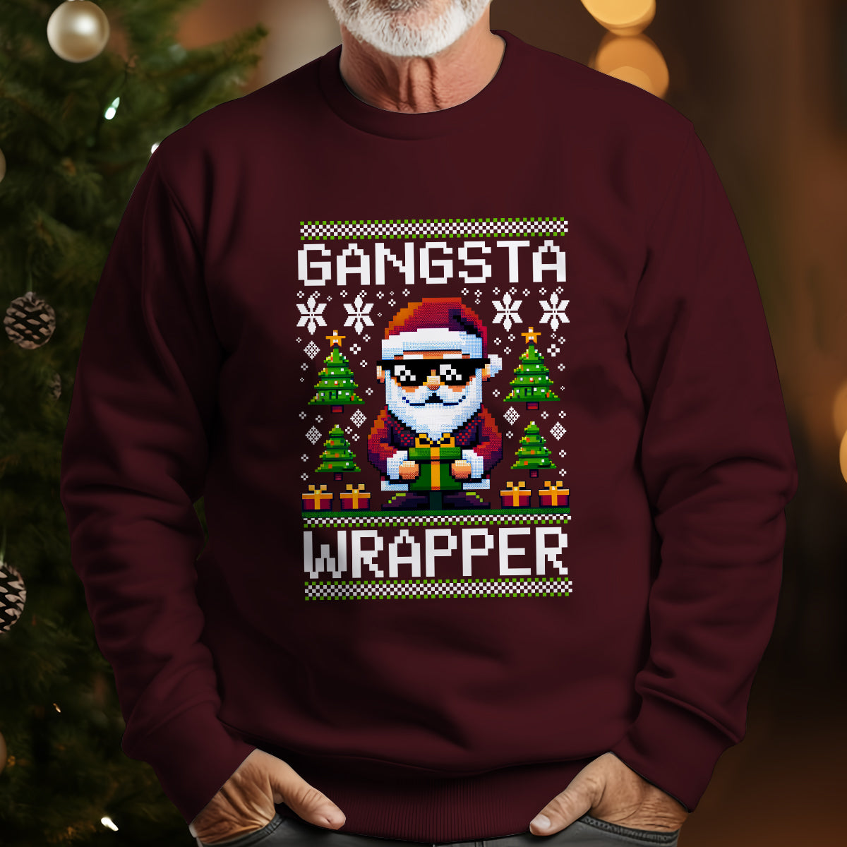 Gangsta Wrapper   Ugly Sweatshirt   Christmas Gift For Grandpa 1698979180135.jpg