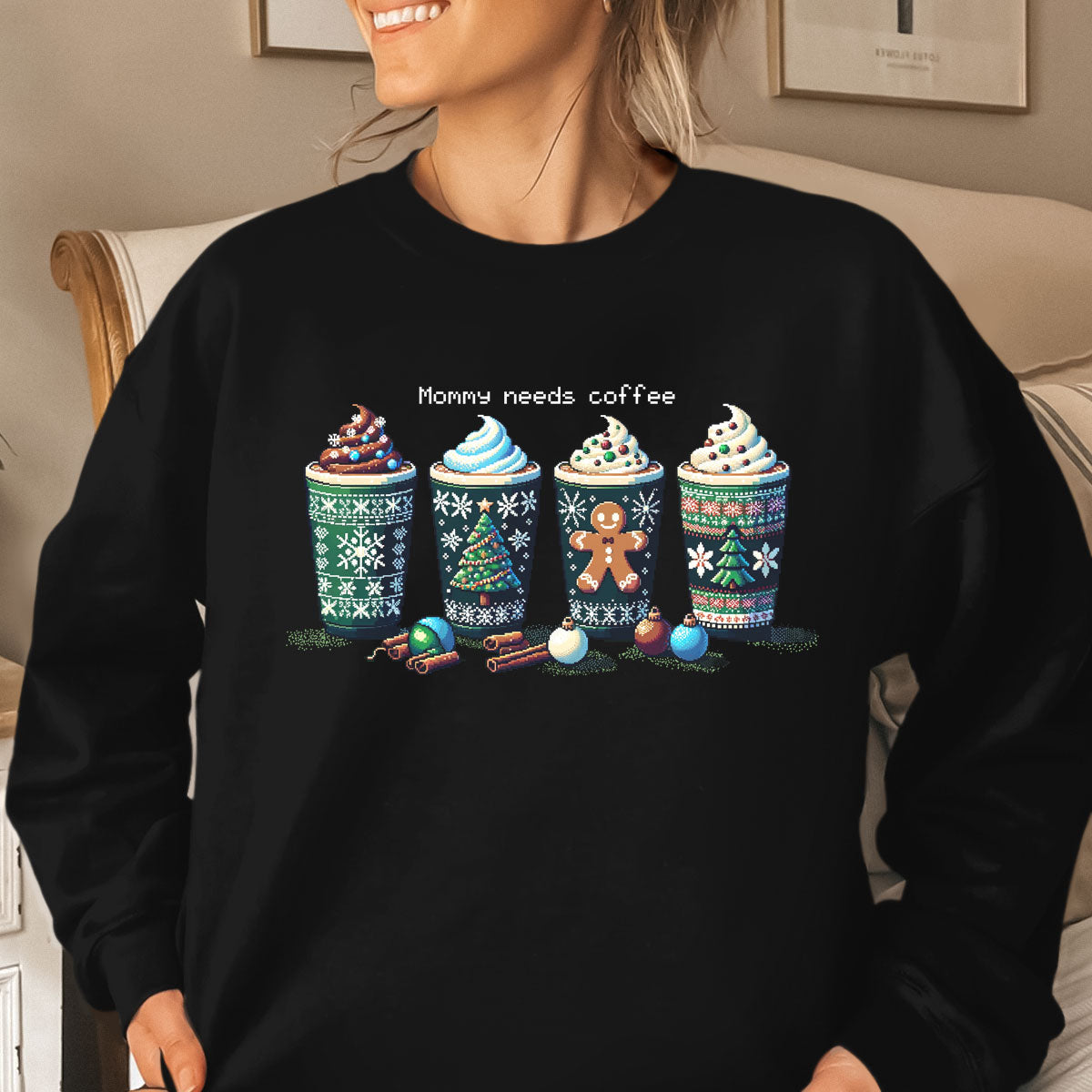 Mama Needs Coffee   Ugly Sweatshirt   Christmas Gift For Mother 1699065947251.jpg