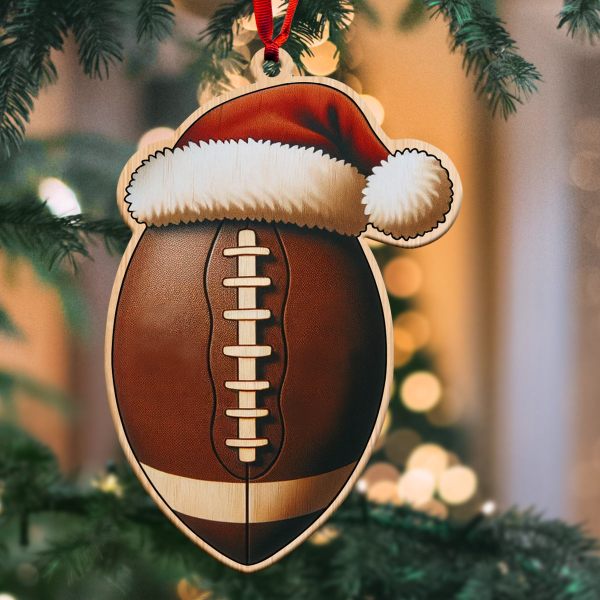 American Football Santa Hat   Shape Ornament   Christmas Gift For Football Lovers 1699066399610.jpg