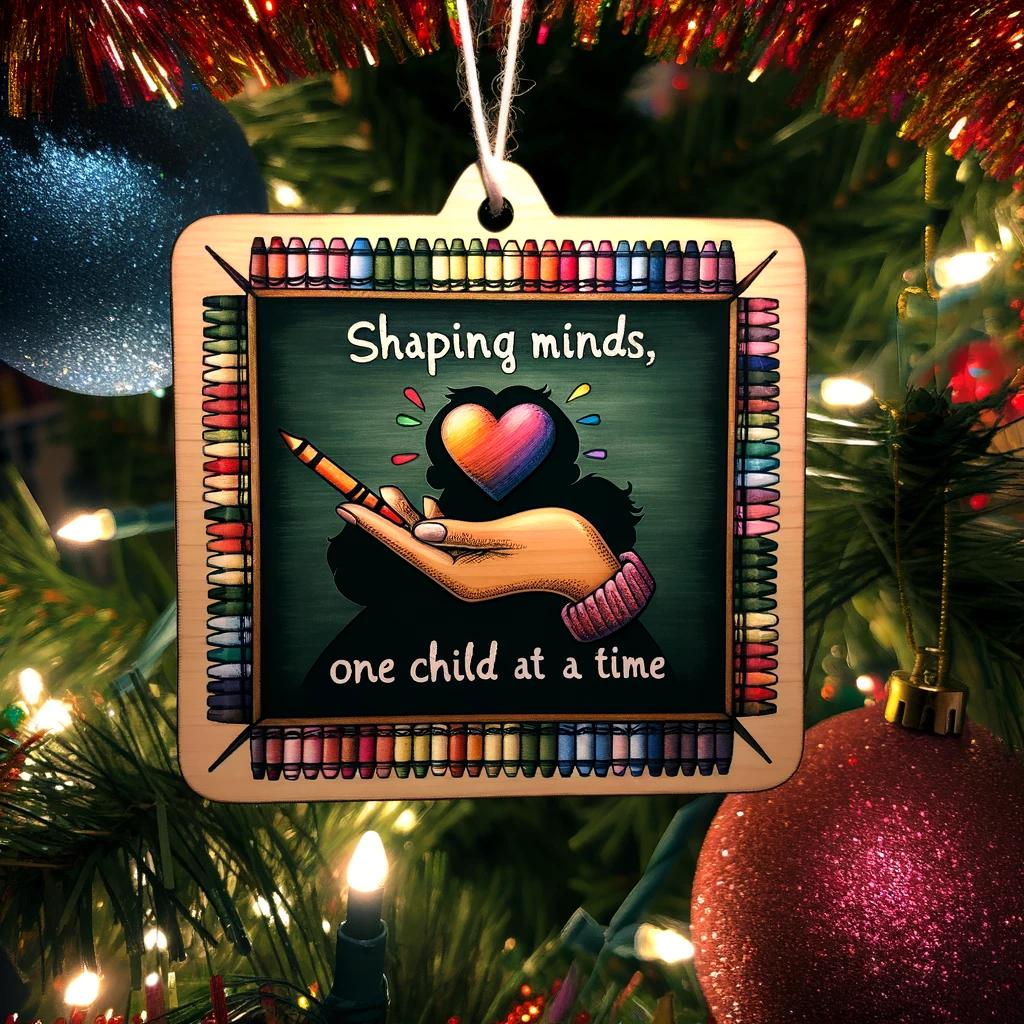 Kindergarten Teacher Ornament "shaping Minds, One Child At A Time" 1699072348168.jpg