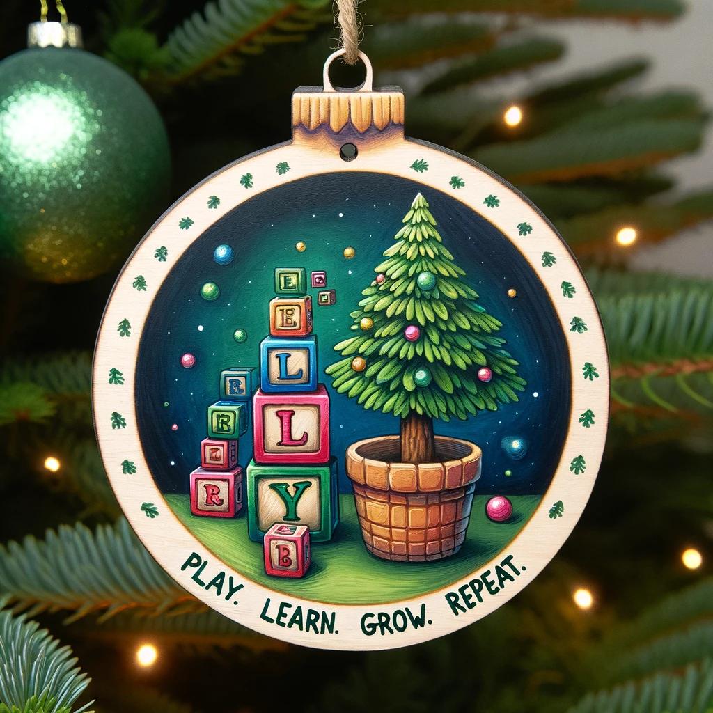 Kindergarten Teacher Ornament "play. Learn. Grow. Repeat." 1699072349974.jpg