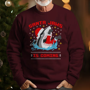 Santa Jaws Is Coming   Ugly Sweatshirt   Christmas Gift 1699253583752.jpg