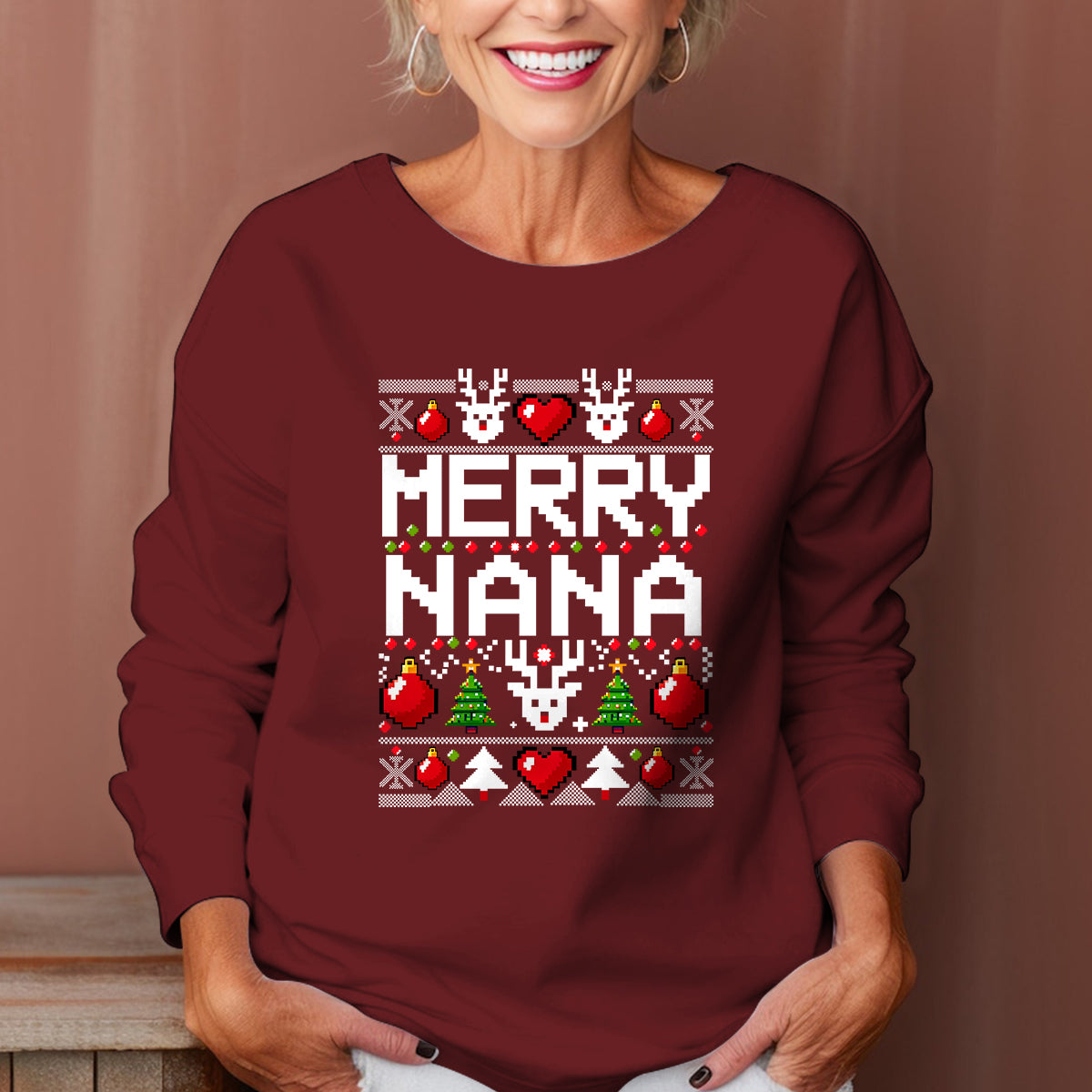 Merry Nana - Ugly Sweatshirt - Christmas Gift For Grandma 1699254451860.jpg