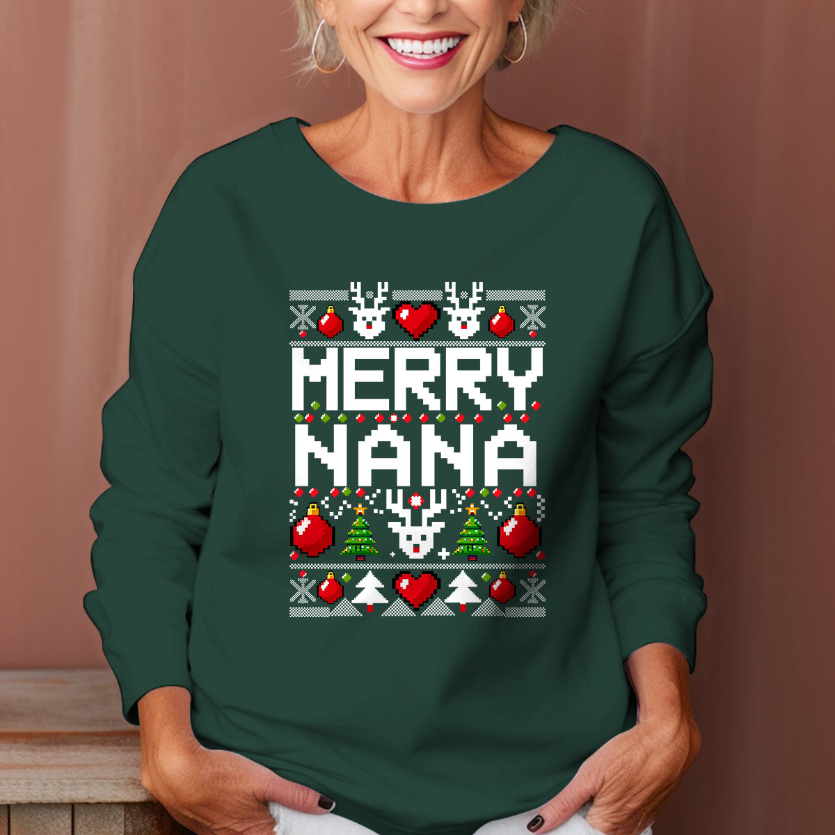 Merry Nana - Ugly Sweatshirt - Christmas Gift For Grandma 1699254451954.jpg