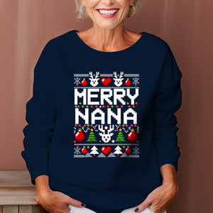 Merry Nana - Ugly Sweatshirt - Christmas Gift For Grandma 1699254452025.jpg