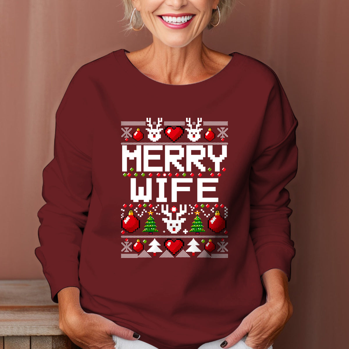 Merry Wife   Ugly Sweatshirt   Christmas Gift For Wife 1699255209846.jpg