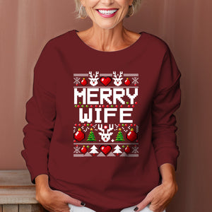 Merry Wife   Ugly Sweatshirt   Christmas Gift For Wife 1699255209846.jpg