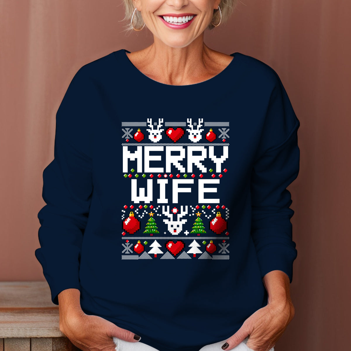 Merry Wife   Ugly Sweatshirt   Christmas Gift For Wife 1699255209895.jpg