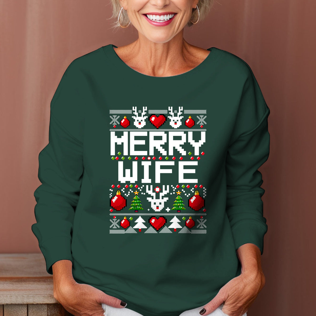 Merry Wife   Ugly Sweatshirt   Christmas Gift For Wife 1699255209931.jpg