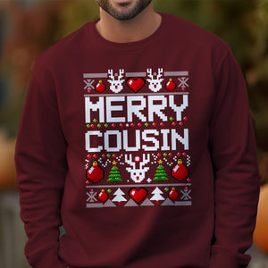 Merry Cousin   Ugly Sweatshirt   Christmas Gift For Cousin 1699255631750.jpg