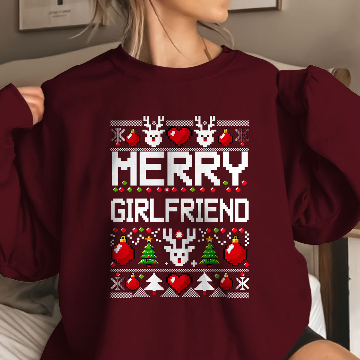 Merry Girlfriend   Ugly Sweatshirt   Christmas Gift For Girlfriend 1699255986298.jpg