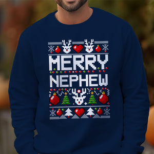Merry Nephew   Ugly Sweatshirt   Christmas Gift For Nephew 1699256107200.jpg