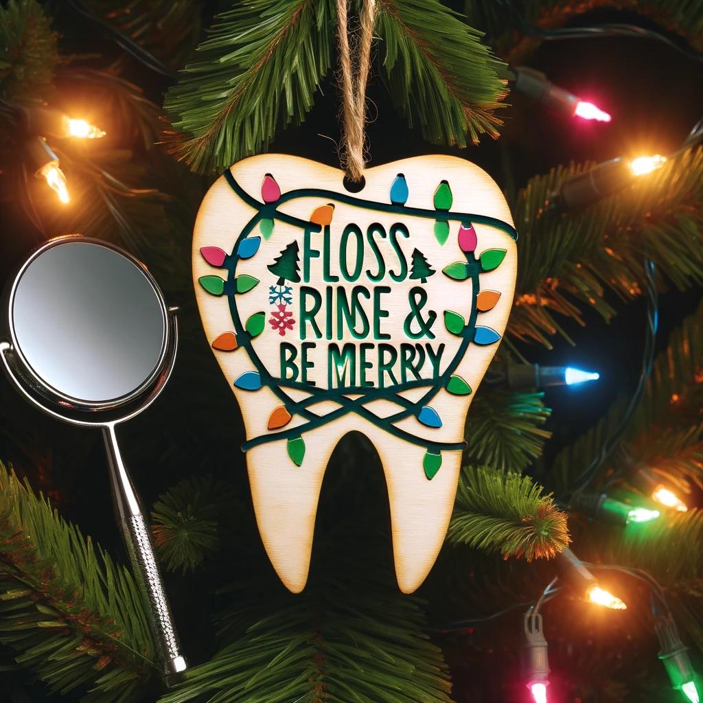 Dentist Ornament "floss, Rinse, & Be Merry" 1699258964655.jpg