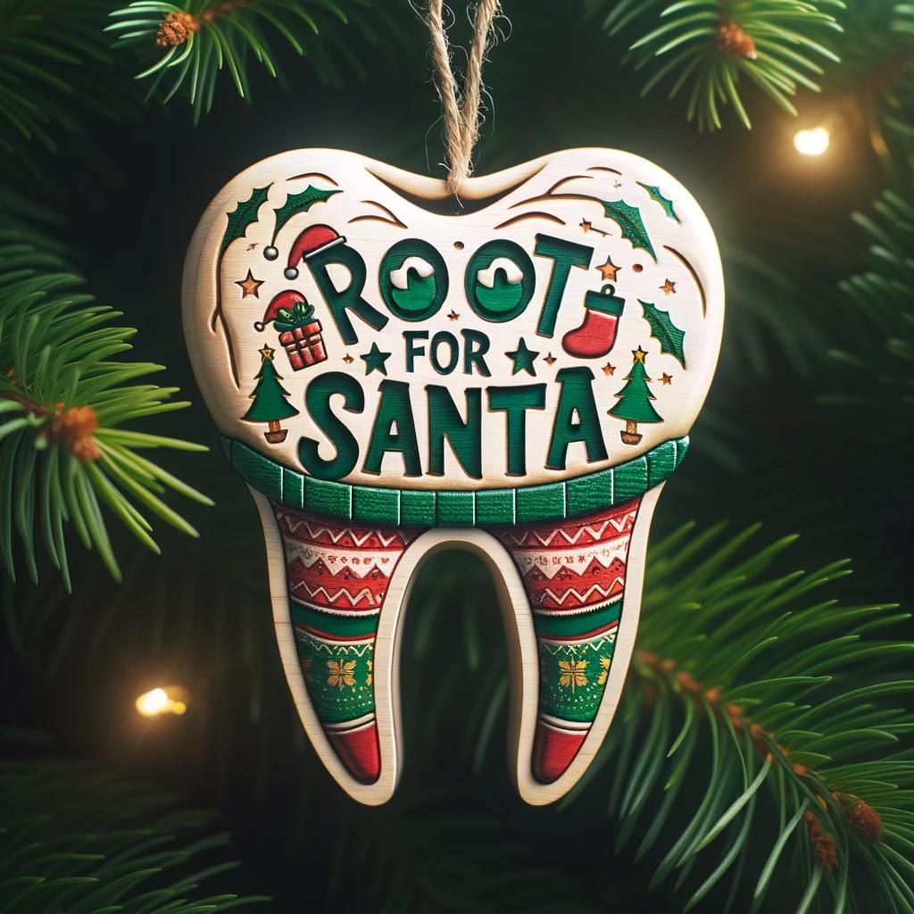 Dentist Ornament "root For Santa" 1699258967130.jpg