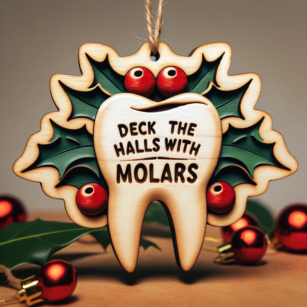 Dentist Ornament "dentists Deck The Halls With Molars & Boughs Of Holly" 1699258969241.jpg