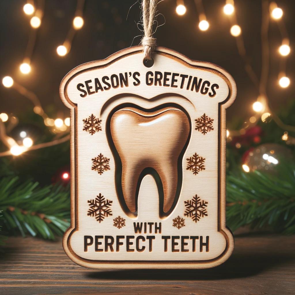 Dentist Ornament "season's Greetings With Perfect Teeth" 1699258970420.jpg