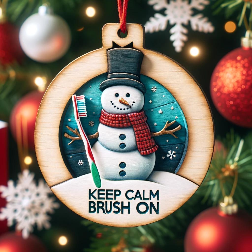 Dentist Ornament "keep Calm & Brush On" 1699258970951.jpg
