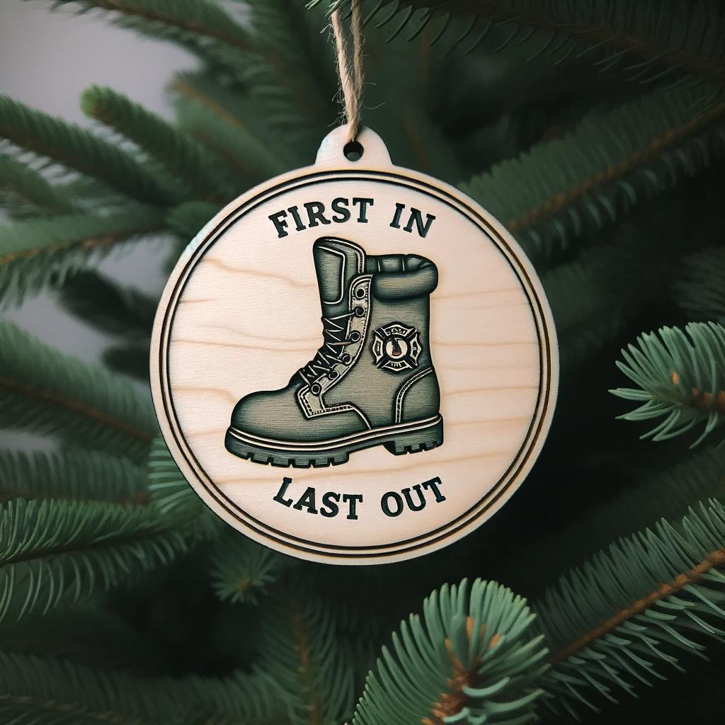 Firefighters Ornament "First In Last Out" 1699343378758.jpg
