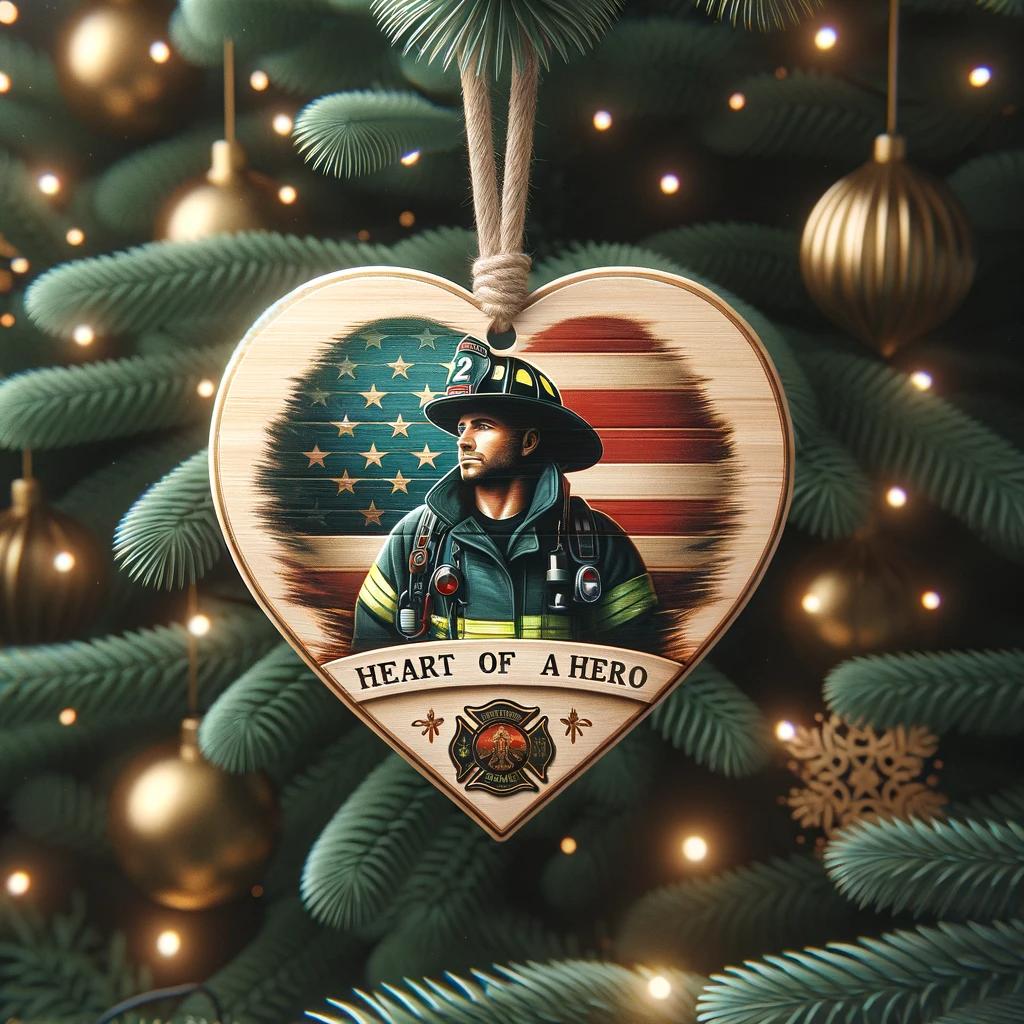 Firefighters Ornament "Heart Of A Hero" 1699343379940.jpg