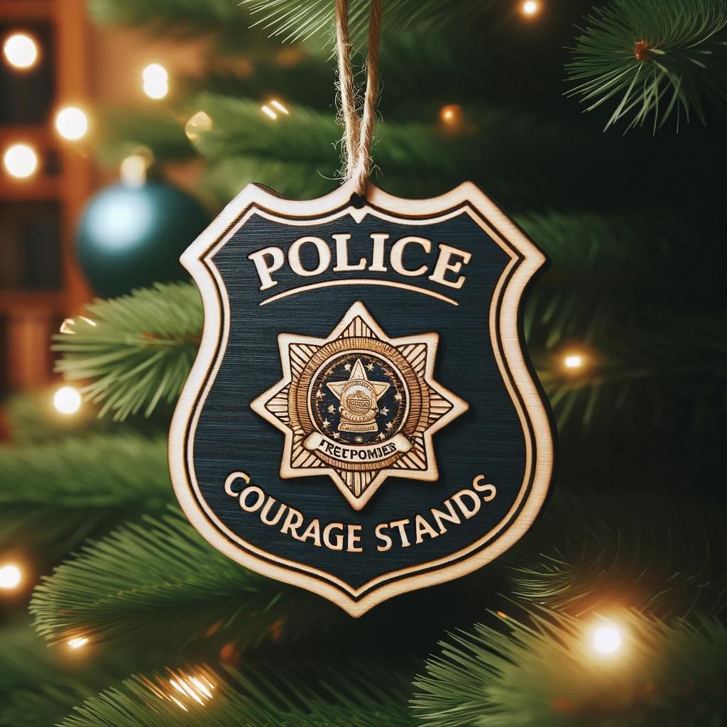 Police Officer Ornament "courage Stands" 1699343380585.jpg