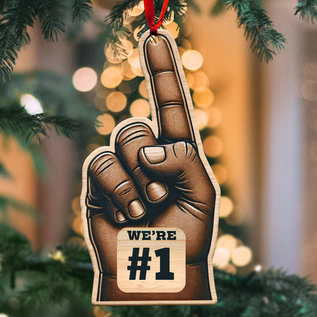 Were Number One   Shape Ornament   Christmas Gift For Football Fans 1699346472189.jpg