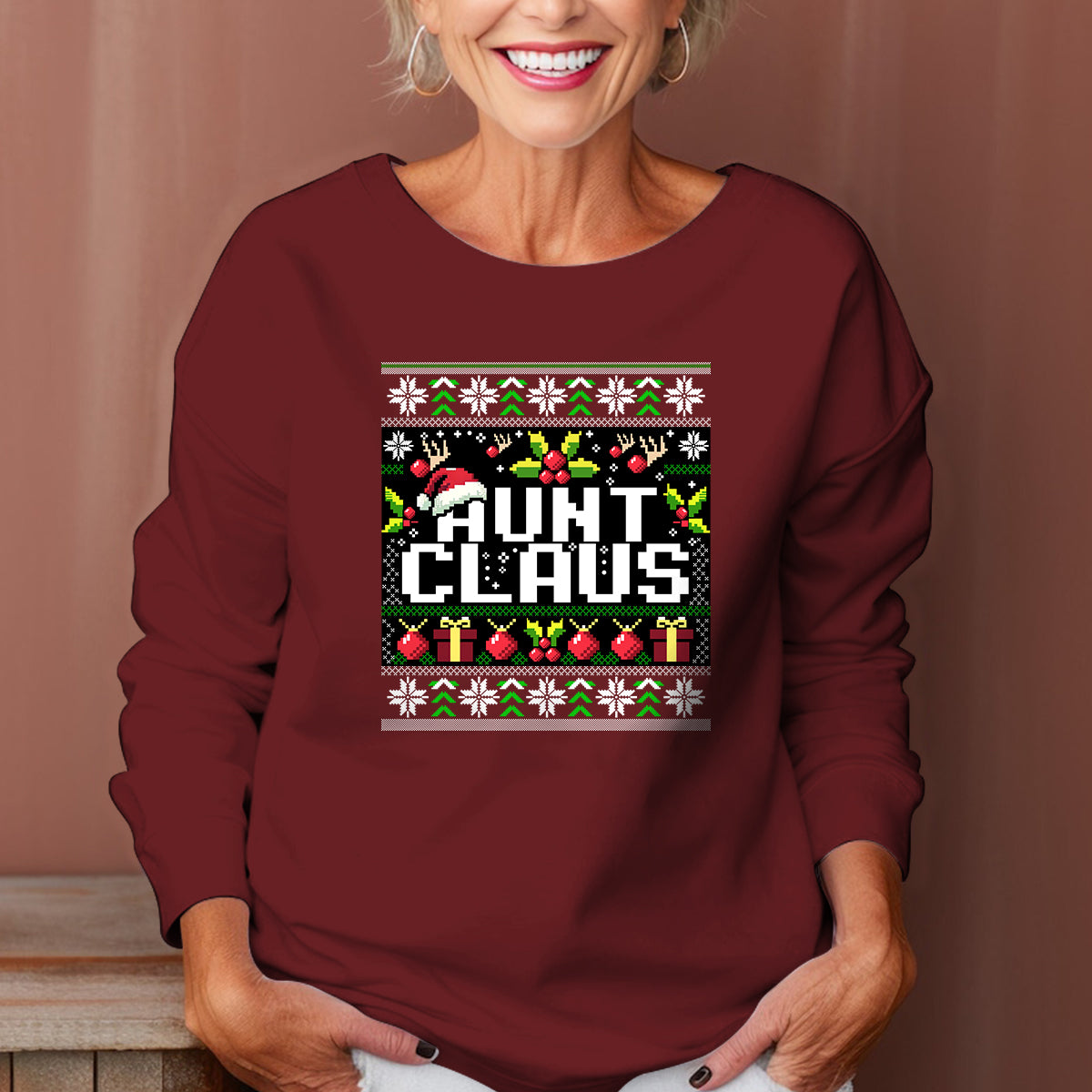 Aunt Claus Christmas   Ugly Sweatshirt   Christmas Gift For Aunt 1699346912709.jpg