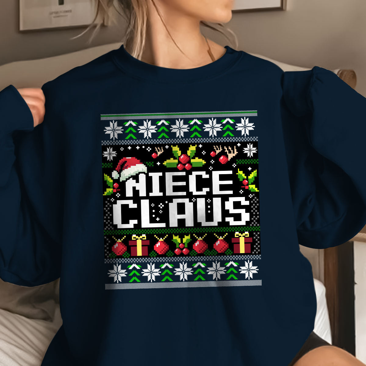 Niece Claus Christmas   Ugly Sweatshirt   Christmas Gift For Niece 1699347523128.jpg