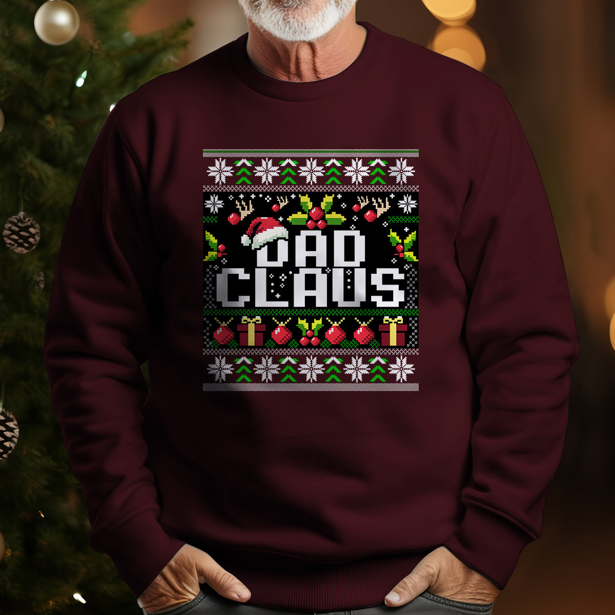 Dad Claus Christmas   Ugly Sweatshirt   Christmas Gift For Dad Father 1699347930786.jpg