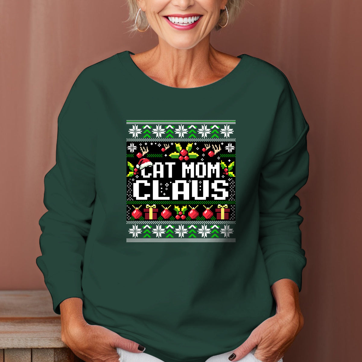 Cat Mom Claus Christmas   Ugly Sweatshirt   Christmas Gift For Cat Lovers 1699348640001.jpg