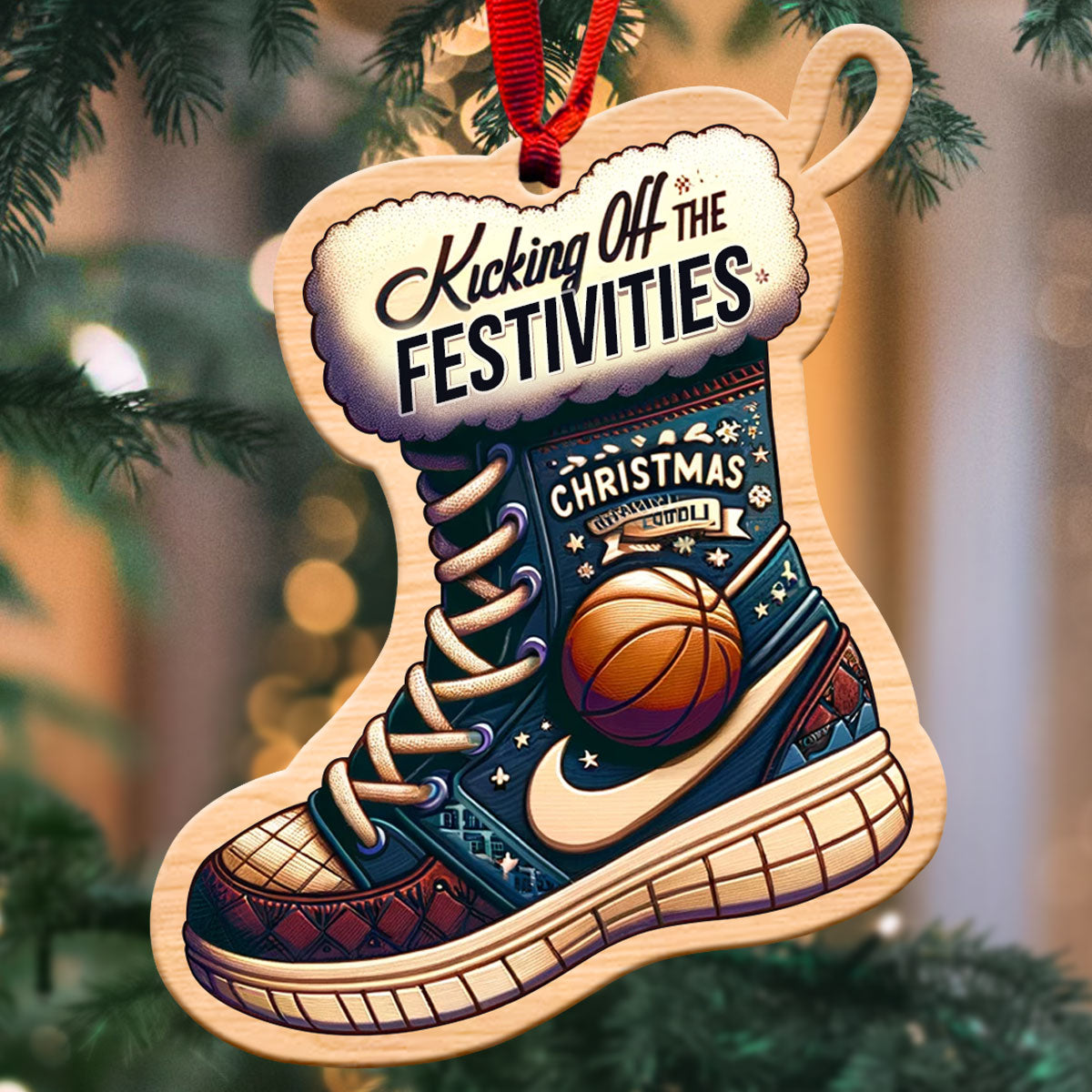 Kicking Off The Festivities   Shape Ornament   Christmas Gift For Basketball Lovers 1699411575747.jpg