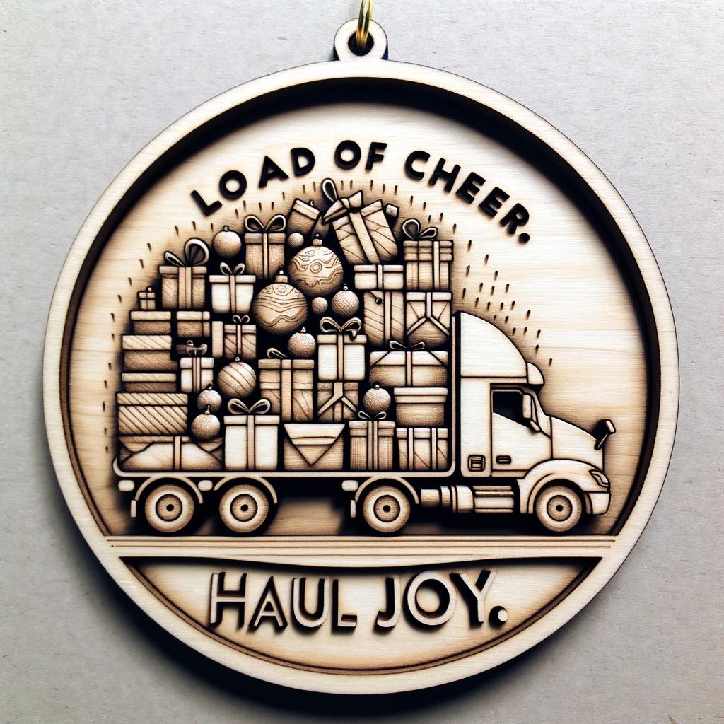 Truck Drivers Wooden Ornament " Load Of Cheer" 1699434158346.jpg