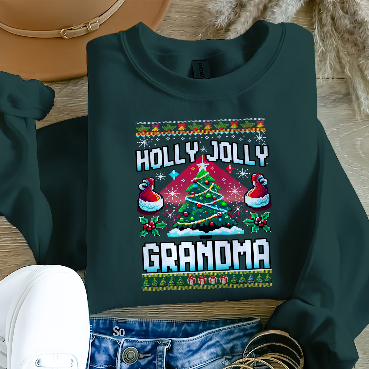 holly jolly grandma   ugly sweatshirt   christmas gift for grandma 1699438384681.jpg