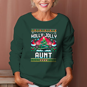 Holly Jolly Aunt   Ugly Sweatshirt   Christmas Gift For Aunt 1699505989041.jpg