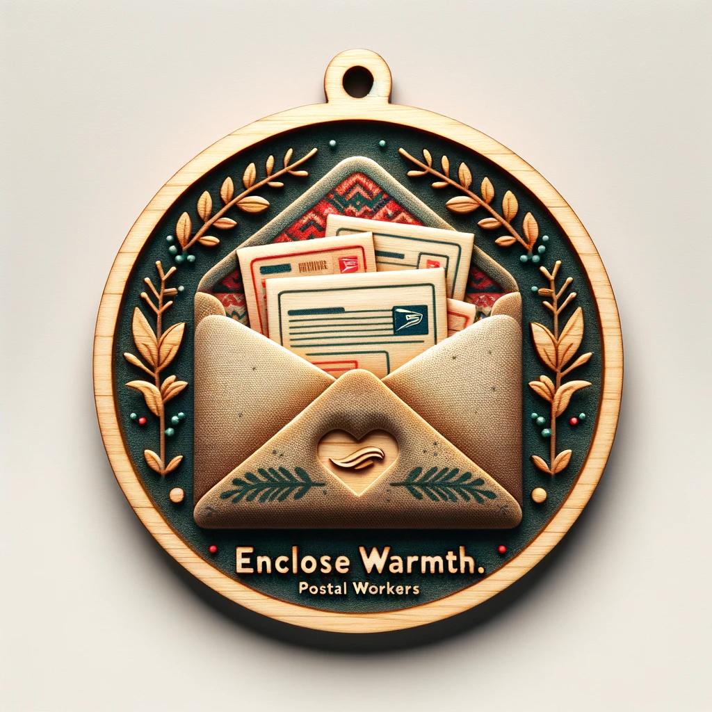 Postal Workers  Ornament "envelope Embrace" 1699511547498.jpg