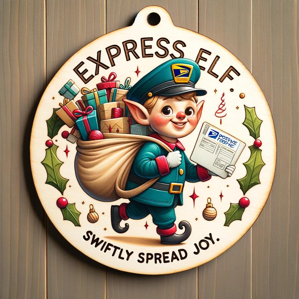 Postal Workers  Ornament "express Elf" 1699511549298.jpg