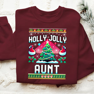 Holly Jolly Aunt   Ugly Sweatshirt   Christmas Gift For Aunt 1699514995998.jpg