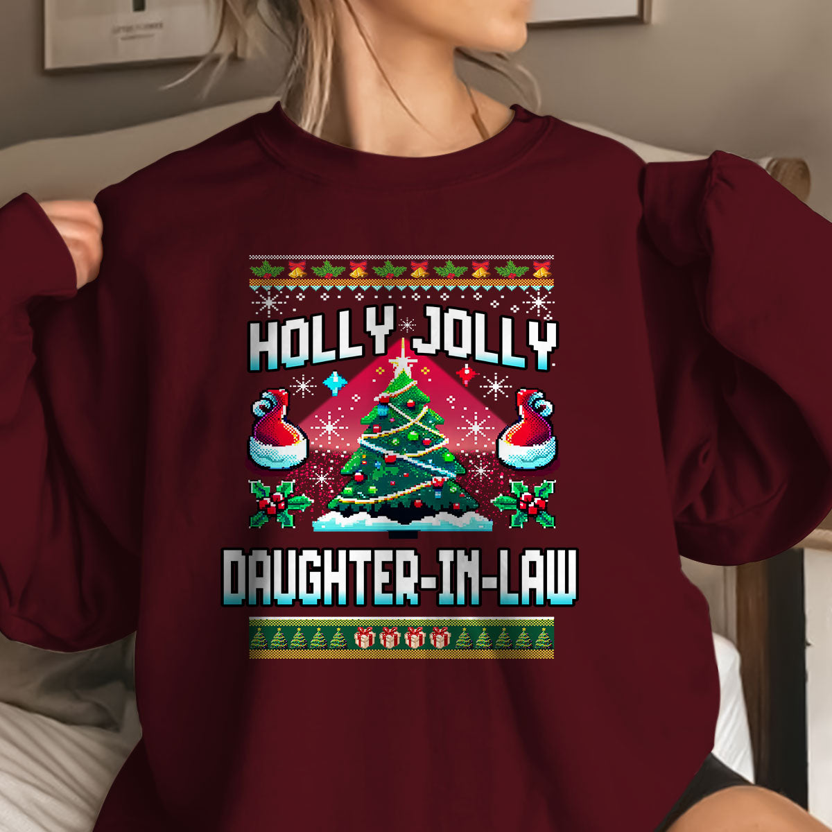 holly jolly daughter in law   ugly sweatshirt   christmas gift for daughter in law 1699519057551.jpg