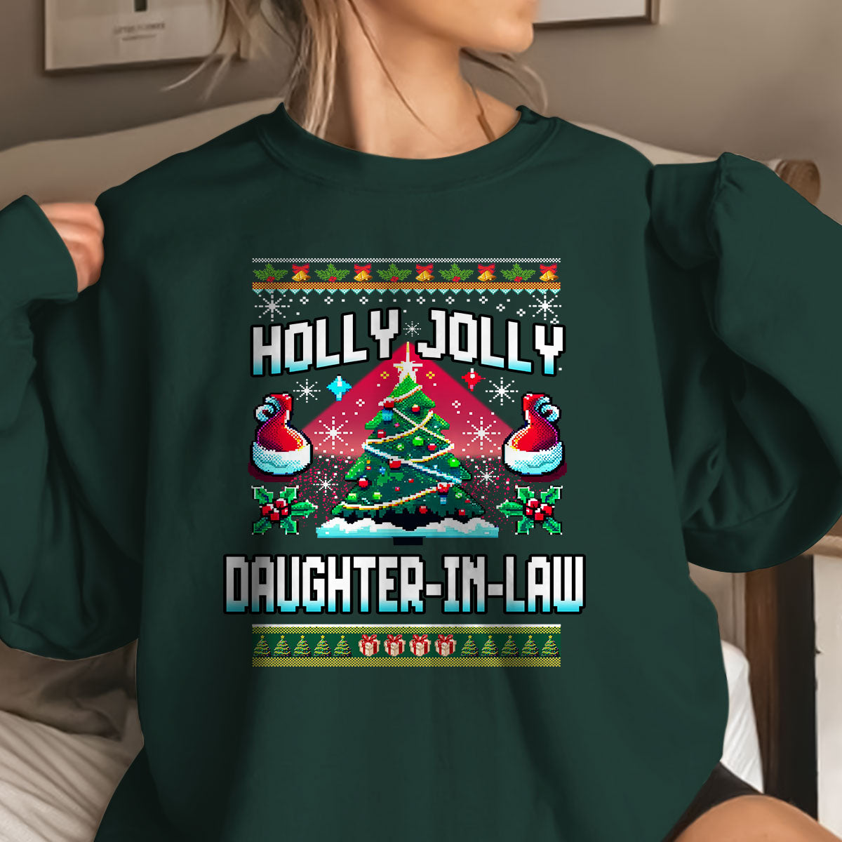 holly jolly daughter in law   ugly sweatshirt   christmas gift for daughter in law 1699519057793.jpg